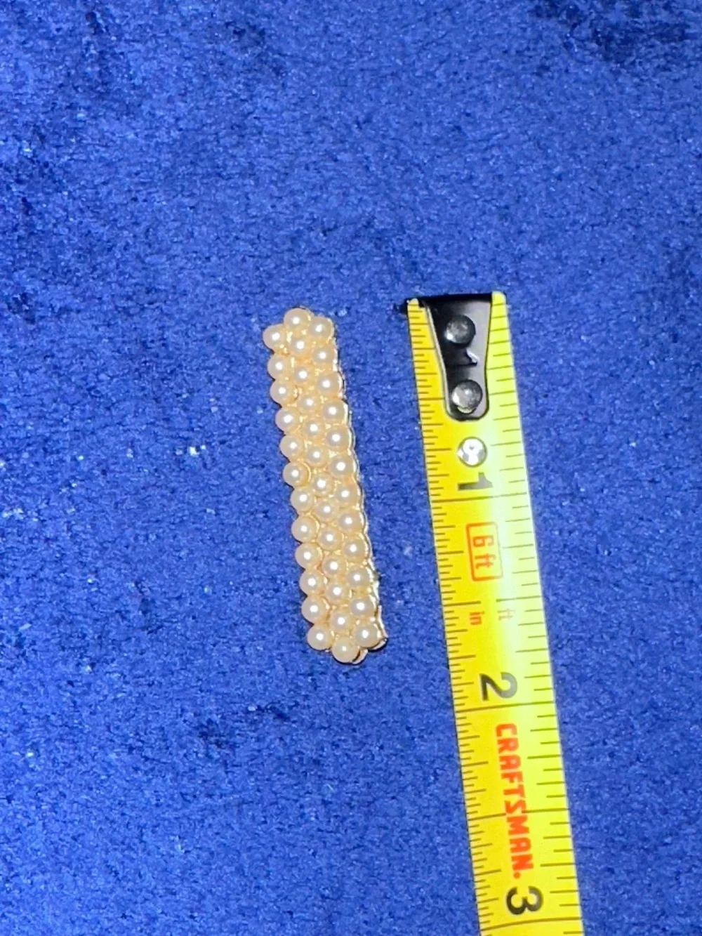 Vintage Pearl Gold Tone Pin Brooch 1.5”